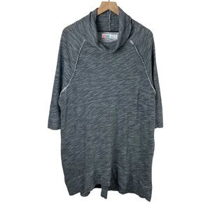 Free People‎ Beach Womens One Size Gray 3/4 Sleeve Cowl Neck Tunic Top